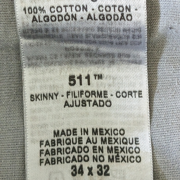 LEVI’S 511 Skinny Black Jeans, 34 X 32 - Picture 4 of 5